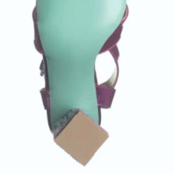 Betsey Johnson Bell Sandal Fuschia Sparkles size 8 - Picture 4 of 9